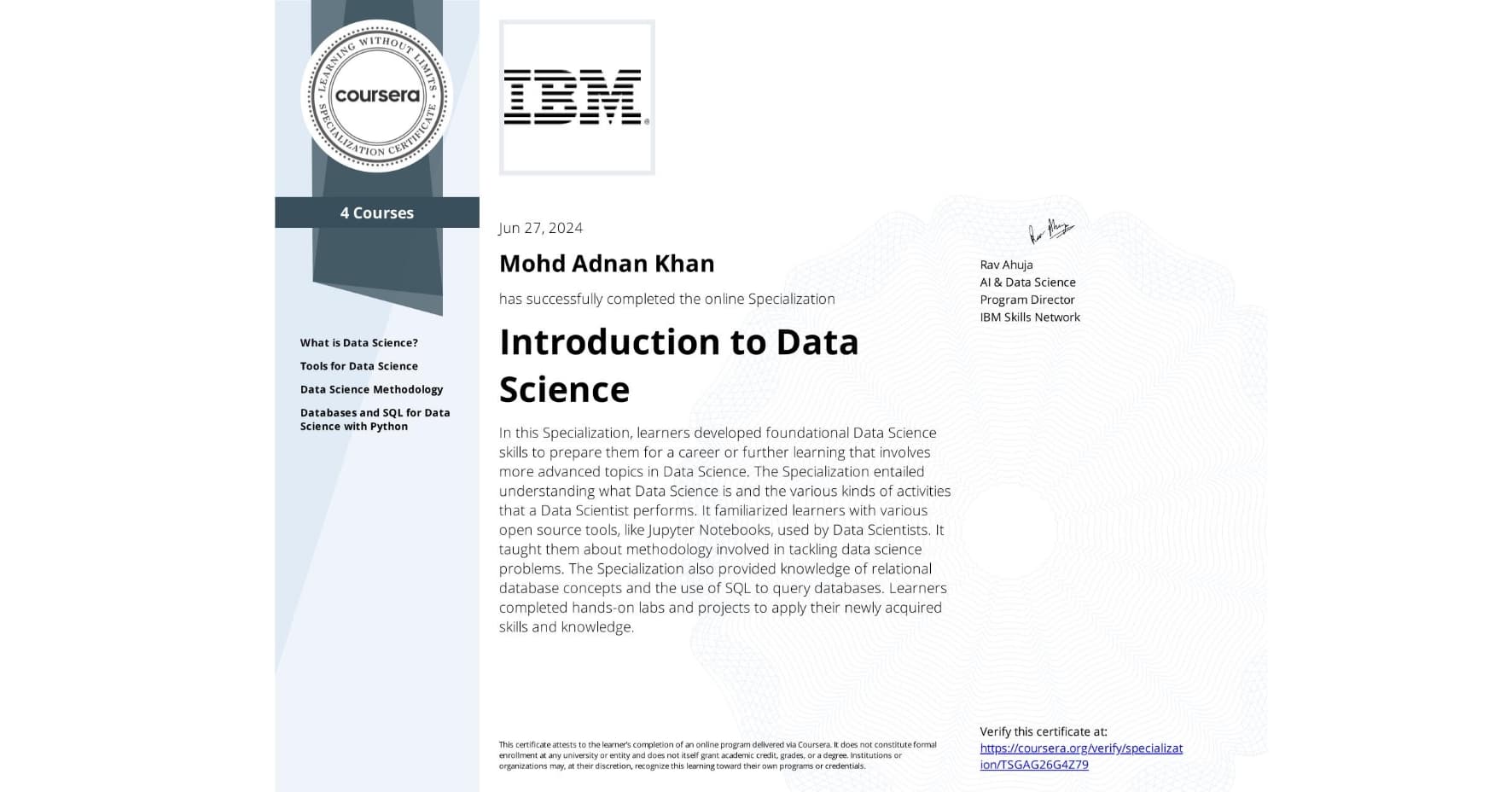Introduction to Data Science