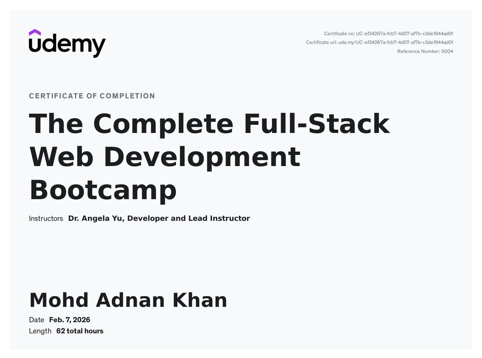 The Complete Full-Stack Web Development Bootcamp